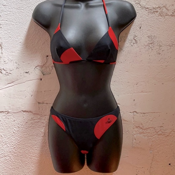 Vivienne Westwood ANGLOMANIA bikini red and black polka dot - Picture 6 of 12